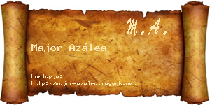 Major Azálea névjegykártya
